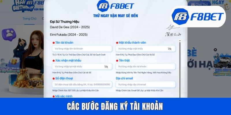Các bước đăng ký tài khoản